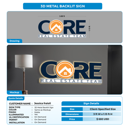 Business signage for Jessica fraioli