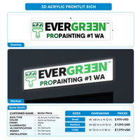 Business signage for Javier Pena