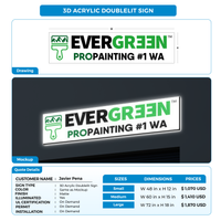 Business signage for Javier Pena