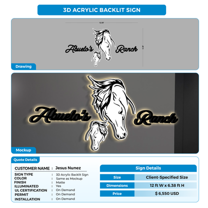 Business signage for Jesus Nunez