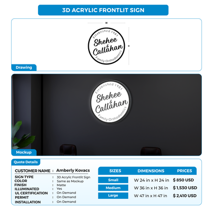 Business signage for Amberly Kovacs