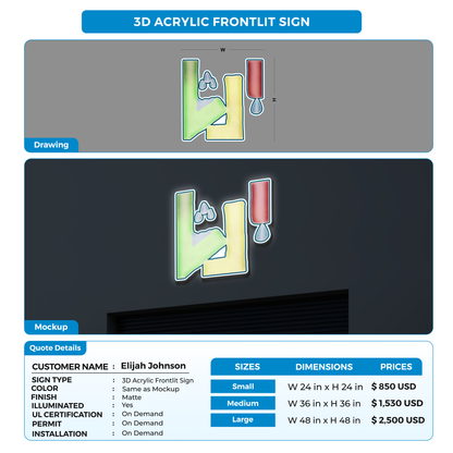 Business signage for Elijah Johnson