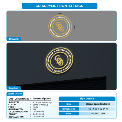 Business signage for Teeatta Lippert