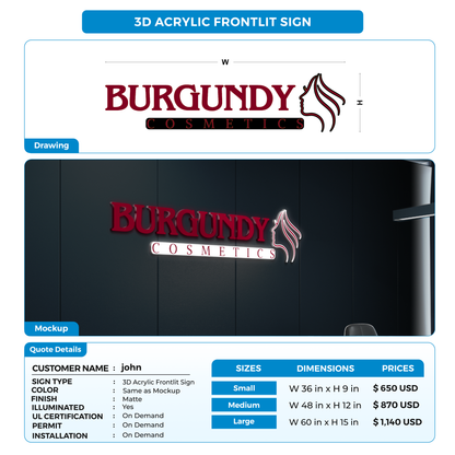 Business signage for john