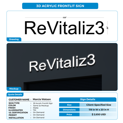 Business signage for Marcia Watson