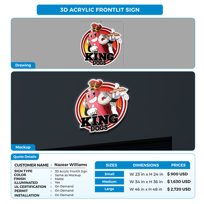 Business signage for Nazear Williams