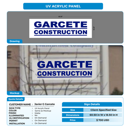 Business Signage for Javier G Garcete