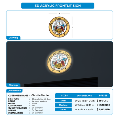 Business signage for Christie Martin