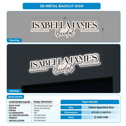 Business signage for Kady Johnston