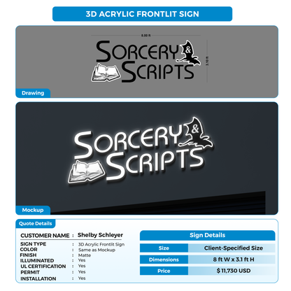 Business signage for Shelby Schleyer
