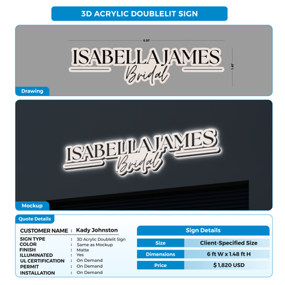 Business signage for Kady Johnston