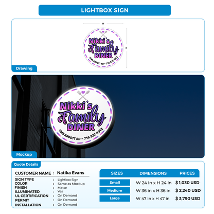 Business signage for Natika Evans