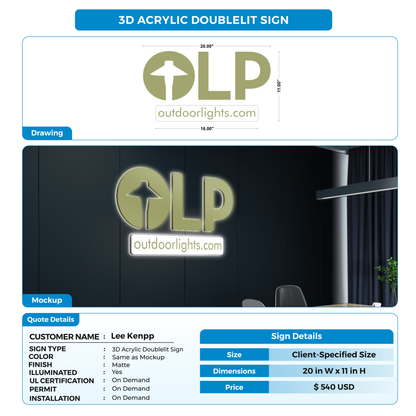 Business signage for Lee Kenpp