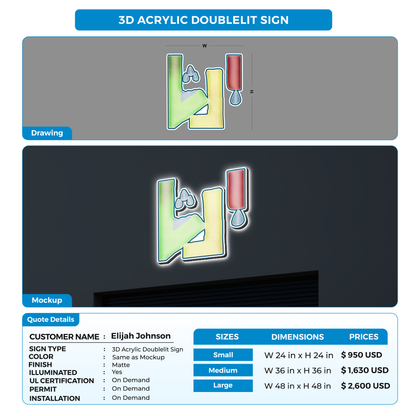 Business signage for Elijah Johnson